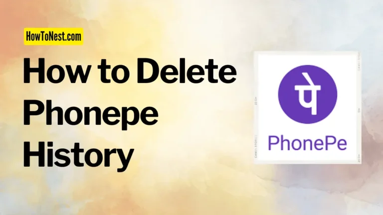 How to Delete Phonepe History