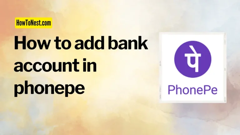 How to add bank account in phonepe