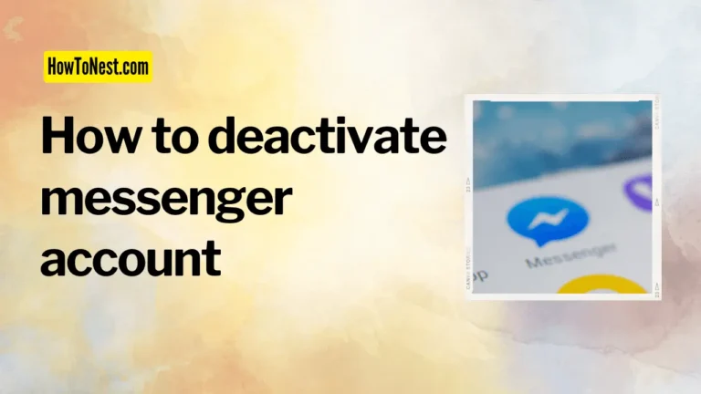 How to deactivate messenger account